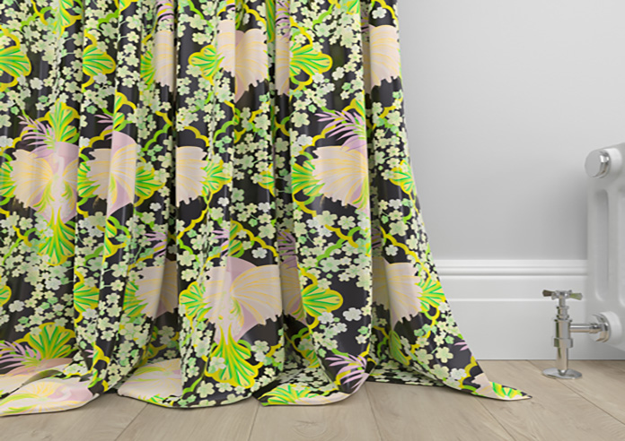 Faded Glamour, Goddess Green Black - Made To Measure Curtains - Image 6